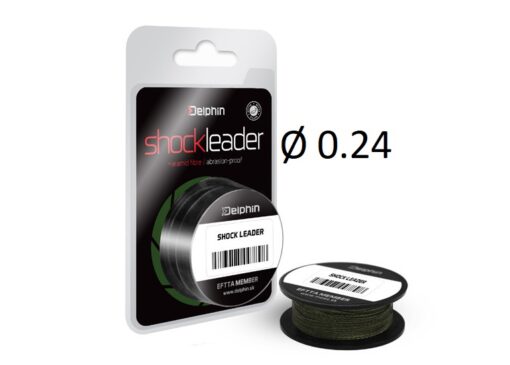 Шок лідер Delphin Shock Leader 40m/зелений 0.24мм 35lbs