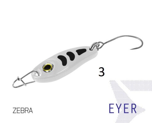 Блешня ложка Spoon Delphin EYER 3g ZEBRA Гачок №8 Snap