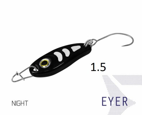 Блешня ложка Spoon Delphin EYER 1.5g NIGHT Гачок №8 Snap