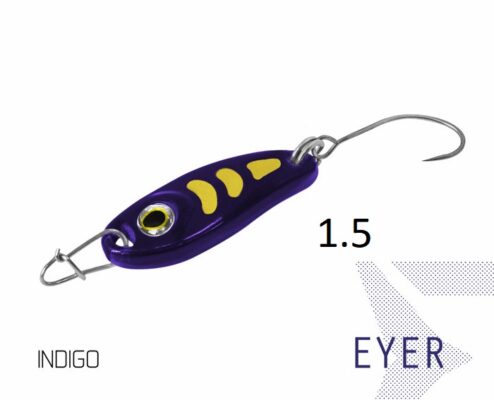 Блешня ложка Spoon Delphin EYER 1.5g INDIGO Гачок №8 Snap
