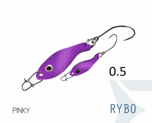 Блешня ложка Spoon Delphin RYBO 0.5g PINKY Гачок №8 Snap