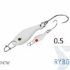 Блешня ложка Spoon Delphin RYBO 0.5g SNOW Гачок №8 Snap