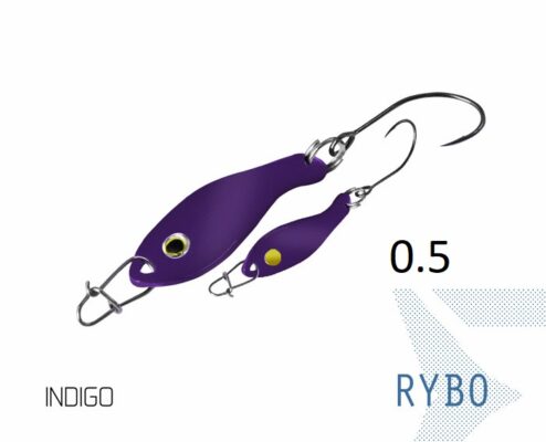 Блешня ложка Spoon Delphin RYBO 0.5g INDIGO Гачок №8