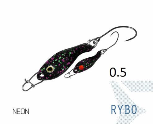 Блешня ложка Spoon Delphin RYBO 0.5g NEON Гачок №8 Snap