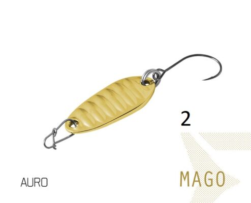 Блешня ложка Spoon Delphin MAGO 2g AURO Гачок №8 Snap