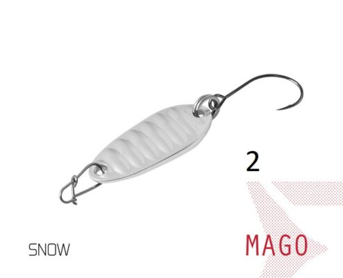 Блешня ложка Spoon Delphin MAGO 2g SNOW Гачок №8 Snap