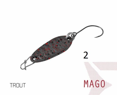 Блешня ложка Spoon Delphin MAGO 2g TROUT Гачок №8 Snap
