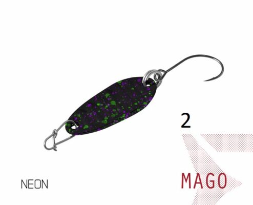 Блешня ложка Spoon Delphin MAGO 2g NEON Гачок №8 Snap