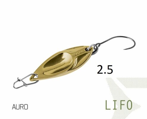Блешня ложка Spoon Delphin LIFO 2.5g AURO Гачок №8 Snap