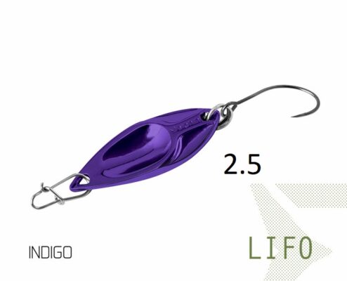 Блешня ложка Spoon Delphin LIFO 2.5g INDIGO Гачок №8 Snap
