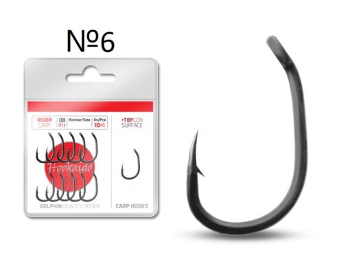 Гачки Delphin RIGER TEFCON / 10+1шт тефлон #6