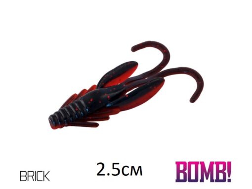 Силіконовий рачок Lure BOMB Nympha 2.5см/10шт BRICK