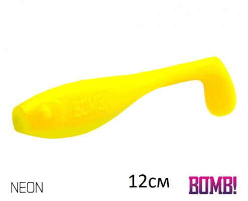 Силіконова рибка Lure BOMB Fatty 12см/5шт NEON