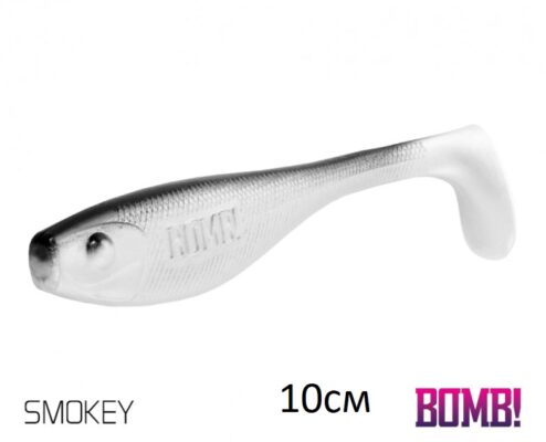 Силіконова рибка Lure BOMB Fatty 10см/5шт SMOKEY