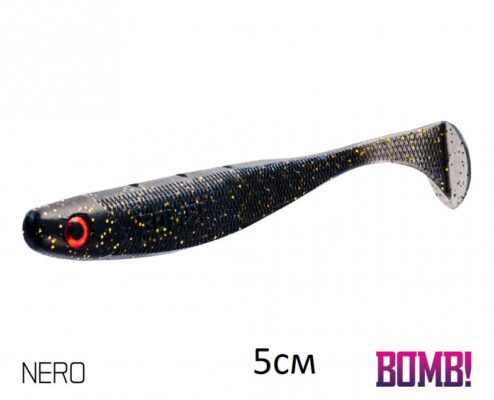 Силіконова рибка Lure BOMB Rippa 5см/5шт NERO
