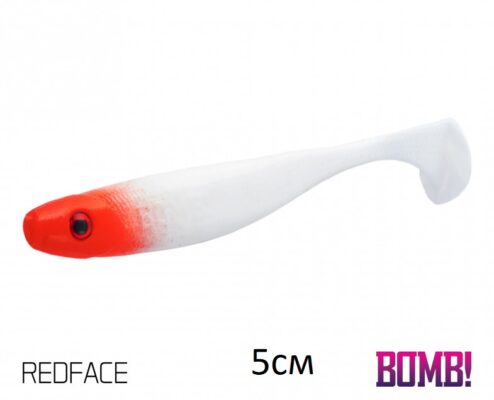 Силіконова рибка Lure BOMB Rippa 5см/5шт REDFACE