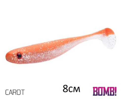 Силіконова рибка Lure BOMB Rippa 8см/5шт CAROT