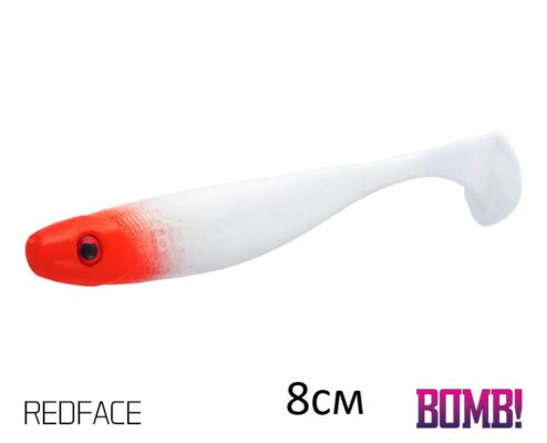 Силіконова рибка Lure BOMB Rippa 8см/5шт REDFACE