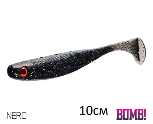 Силіконова рибка Lure BOMB Rippa 10см/5шт NERO