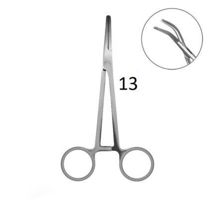 Вигнуті щипці DELPHIN 13см