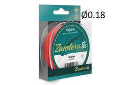 Шнур Delphin ZANDERA 8 / флюро червоний 0.18мм 14.6кг 150м