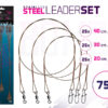 Набір стальних поводків 75шт BOMB 20 30 40cm / 12kg / 7 волокон
