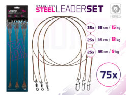 Набір стальних поводків 75шт BOMB 35cm / 9 12 15kg /7 волокон