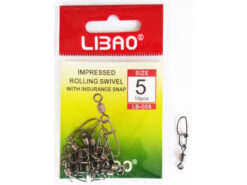 Карабін з вертлюгом LIBAO №5 10шт