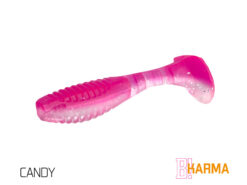 Силіконова їстівна рибка Delphin KARMA UVs 10cm/5шт CANDY