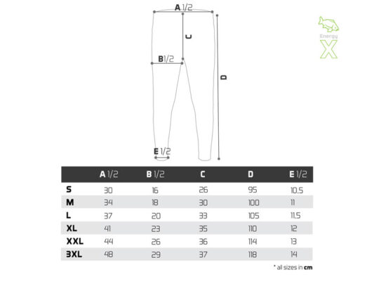 Термобілизна Delphin EnergyX штани чорні /