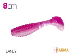 Силіконова їстівна рибка Delphin KARMA UVs 8cm/5шт CANDY