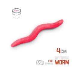 Силіконовий їстівний черв'як Delphin B StinxWORM Сир 4см/50шт / FIRE