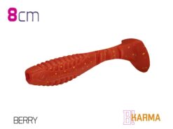 Силіконова їстівна рибка Delphin KARMA UVs 8cm/5шт BERRY