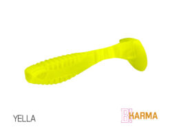 Силіконова їстівна рибка Delphin KARMA UVs 10cm/5шт YELLA