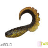 Силіконовий їстівний твістер Delphin TWISTA UVs 8cm/5шт MudGOLD