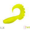 Силіконовий їстівний твістер Delphin TWISTA UVs 8cm/5шт YELLA
