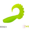 Силіконовий їстівний твістер Delphin TWISTA UVs 8cm/5шт GREENCH