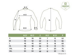 Розмірна таблиця Комплект термобілизни чоловічий Delphin ArmaX