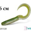 Силіконовий їстівний твістер Delphin TwistaX Eeltail UVs 6cm/5шт AGRESOR