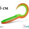 Силіконовий їстівний твістер Delphin TwistaX Eeltail UVs 6cm/5шт DISCO