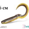 Силіконовий їстівний твістер Delphin TwistaX Eeltail UVs 6cm/5шт MudGOLD