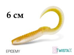 Силіконовий їстівний твістер Delphin TwistaX Eeltail UVs 6cm/5шт EPIDEMY