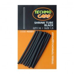 Набір термо-трубочок чорних 1.5мм 10шт, Термоусадка, термоусадочна трубка, Термоусадка для риболовлі,